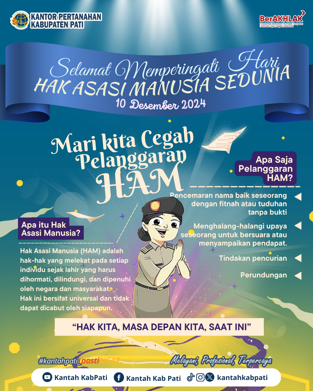 Peringati Hari Hak Asasi Manusia Sedunia, BPN Pati Ajak Cegah Pelanggaran HAM