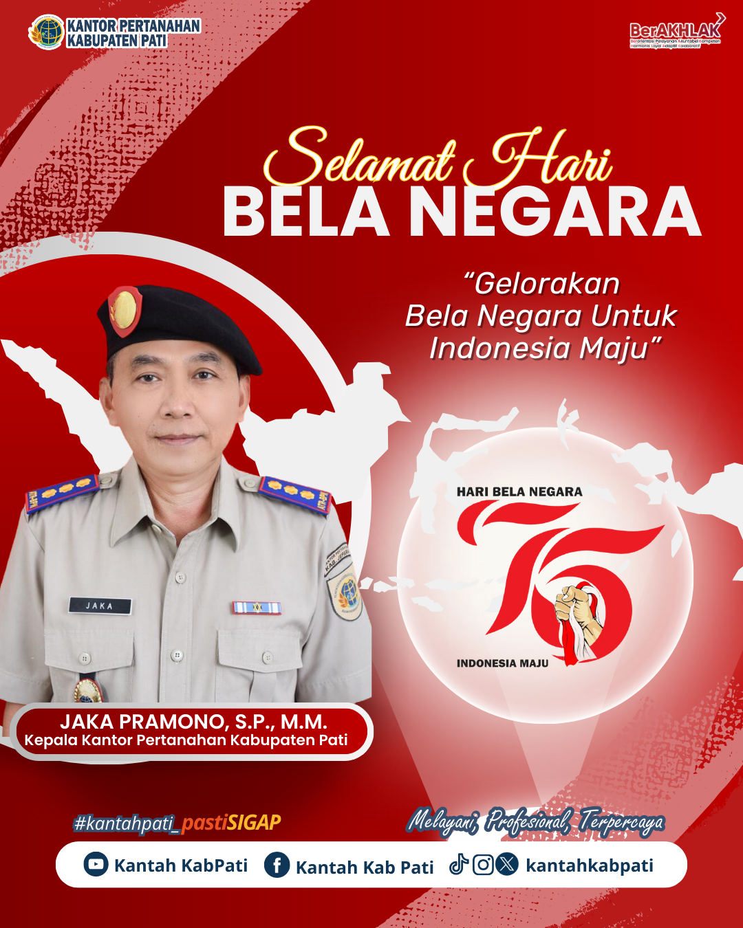 BPN Pati ucapkan Selamat Memperingati Hari Bela Negara