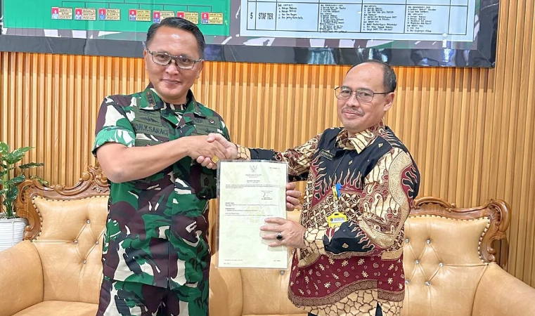 Kantor Pertanahan Kabupaten Pati Lakukan  Penyerahan dan penyelesaian Sertipikat Aset Milik Pemerintah RI cq Kementerian Pertahanan RI