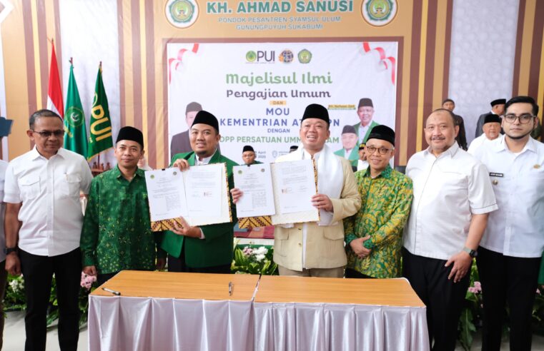 Menteri Nusron dan Ketua DPP PUI Teken MoU, Dorong Pemanfaatan Tanah Wakaf secara Produktif