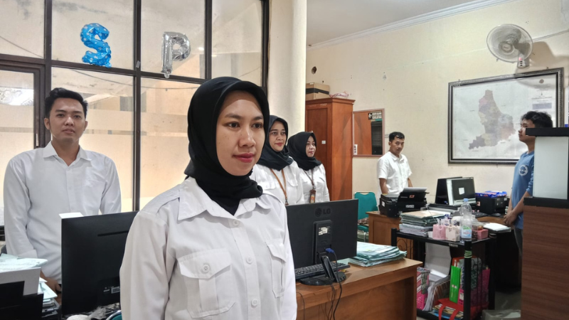 Kantor Pertanahan Kabupaten Pati Memperdengarkan Naskah Panca Prasetya KORPRI – Rabu, 16 April 2025