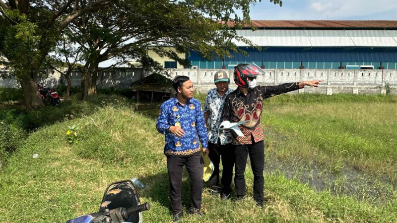 Tim Panitia A Kantor Pertanahan Kabupaten Pati Lakukan Pengecekan Lapang atas permohonan sertipikat Hak Pakai atas nama Pemerintah Desa Growong Lor