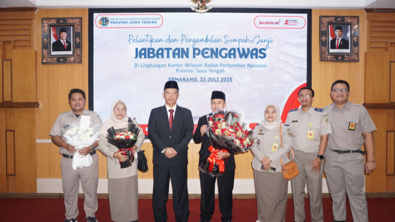 Kantor Pertanahan Kabupaten Pati Hadiri Pelantikan dan Pengambilan Sumpah/Janji Jabatan Pengawas