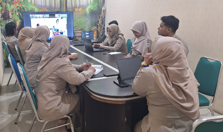 Kantor Pertanahan Kabupaten Pati Ikuti Rapat Monitoring dan Evaluasi Realisasi Anggaran Belanja PNBP