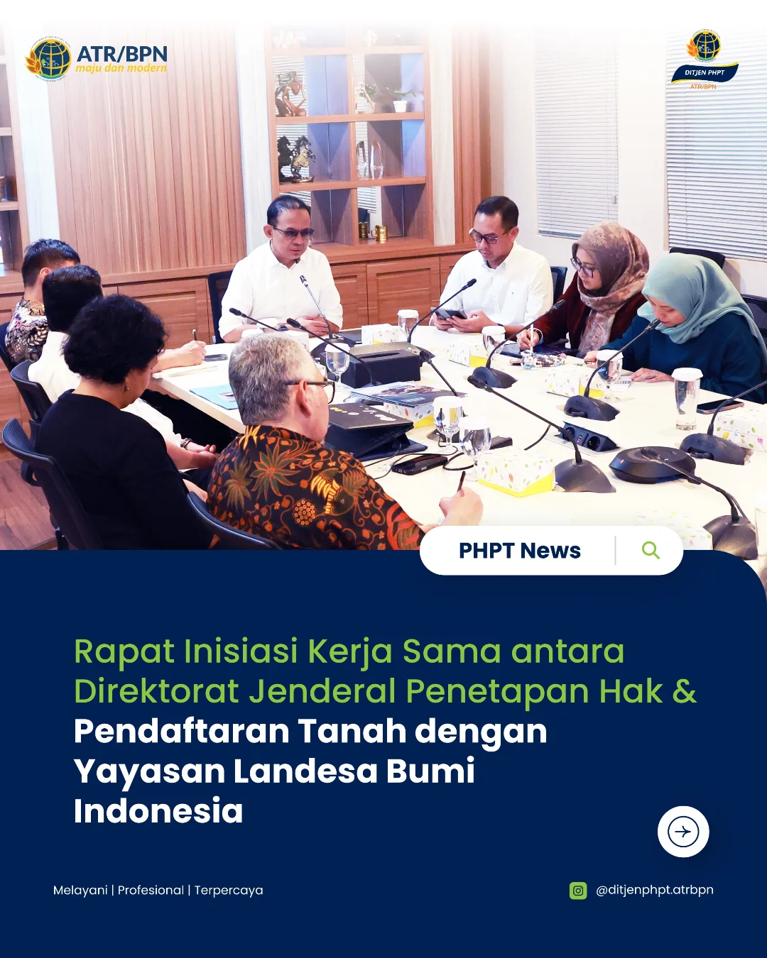 Rapat Inisiasi Kerja Sama antara Direktorat Jenderal Penetapan Hak & Pendaftaran tanah dengan Yayasan Landesa Bumi Indonesia