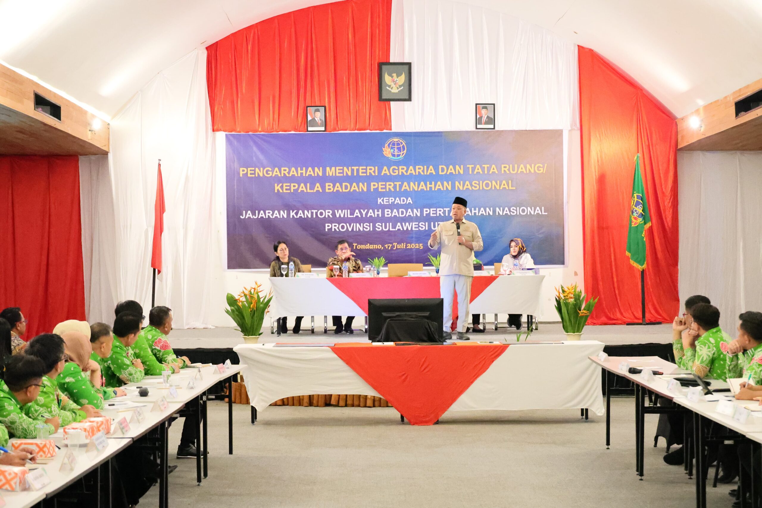 Hadapi Tiga Tantangan, Menteri Nusron Sampaikan Soal Penguatan Sistem dan SDM di Hadapan Jajaran Kanwil BPN Provinsi Sulut