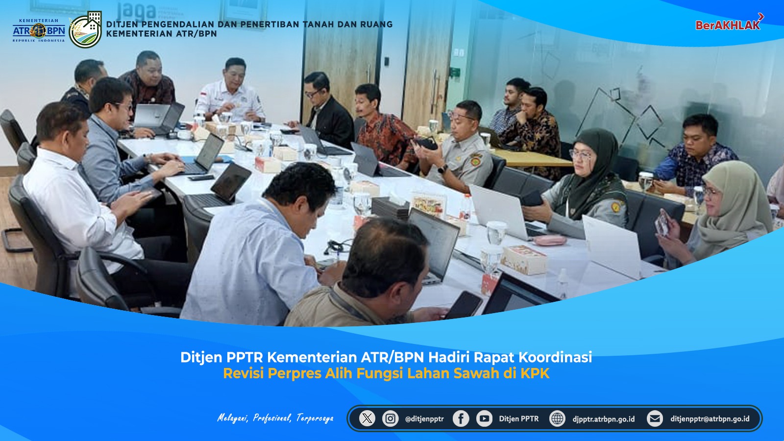 Ditjen PPTR Kementerian ATR/BPN Hadiri Rapat Koordinasi Revisi Perpres Alih Fungsi Lahan Sawah di KPK