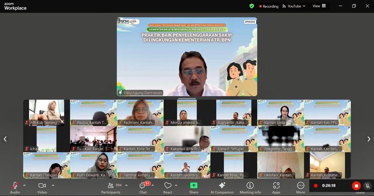 Menuju Predikat SAKIP A, Kementerian ATR/BPN Fokus Perkuat Tujuh Pra-Kondisi