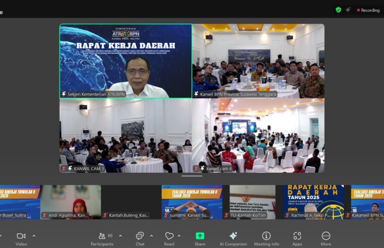 Rakerda Kanwil BPN Provinsi Sulawesi Tenggara, Sekjen Kementerian ATR/BPN: Institusi Inti Kita adalah Pelayanan