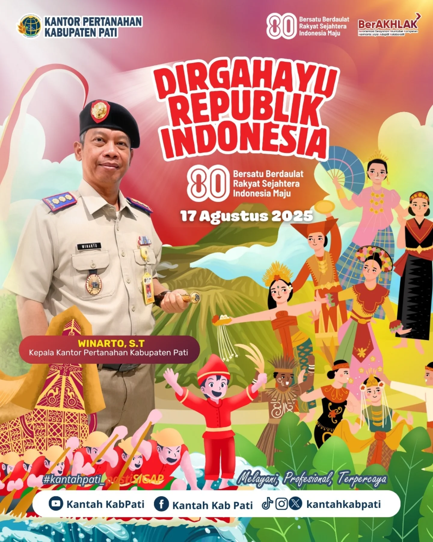 Dirgahayu ke-80 Republik Indonesia, Kantor Pertanahan Kabupaten Pati Serukan Semangat Kontribusi untuk Negeri