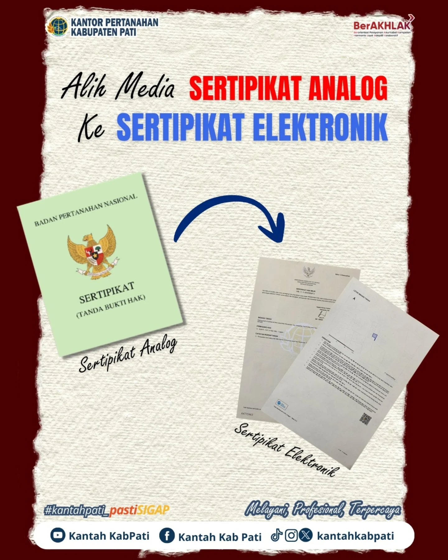 Transformasi Digital Pertanahan: Kantor Pertanahan Kabupaten Pati Sosialisasikan Alih Media Sertipikat Elektronik