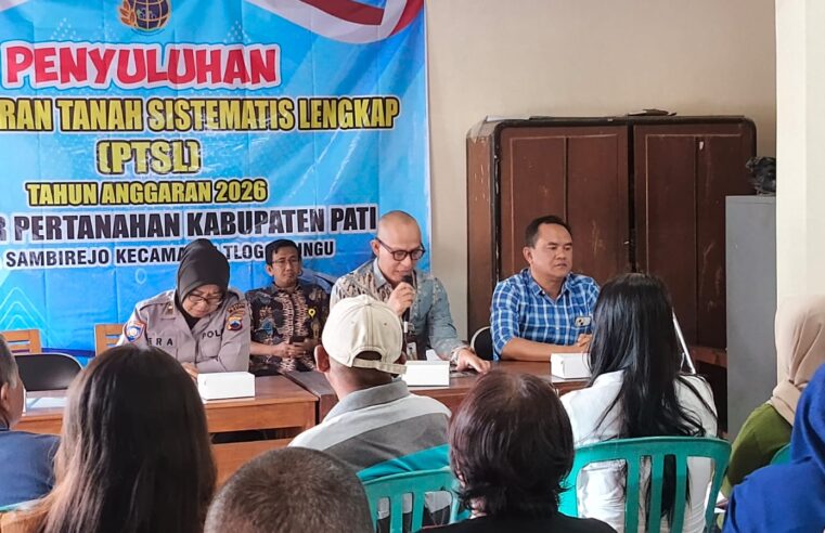 Kantor Pertanahan Kabupaten Pati menggelar penyuluhan di Balai Desa Sambirejo, Kecamatan Tlogowungu