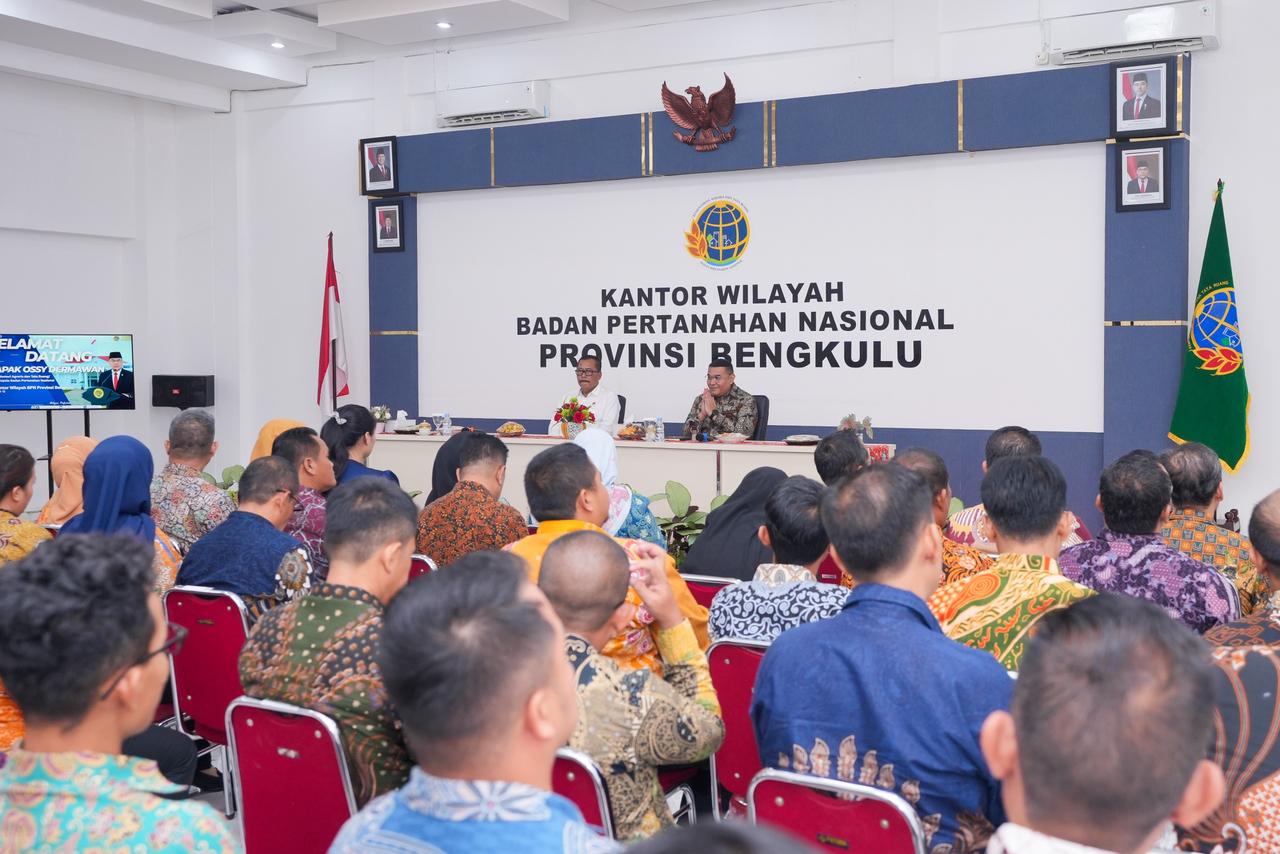 Pesan Wamen Ossy ke Jajaran Kanwil BPN Provinsi Bengkulu: Peraturan Perundangan Harus sebagai Prinsip