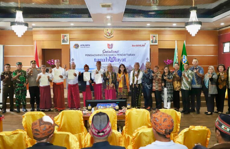 Pendaftaran Tanah Ulayat Wujudkan Arahan Presiden Prabowo dalam Pengelolaan Tanah dan Ruang yang Berkeadilan dan Berkelanjutan