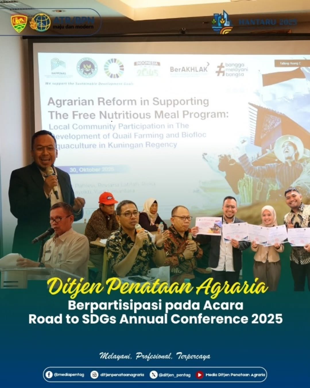 Direktorat Jenderal Penataan Agraria Berpartisipasi Pada Acara Road to SDGs Annual Conference 2025