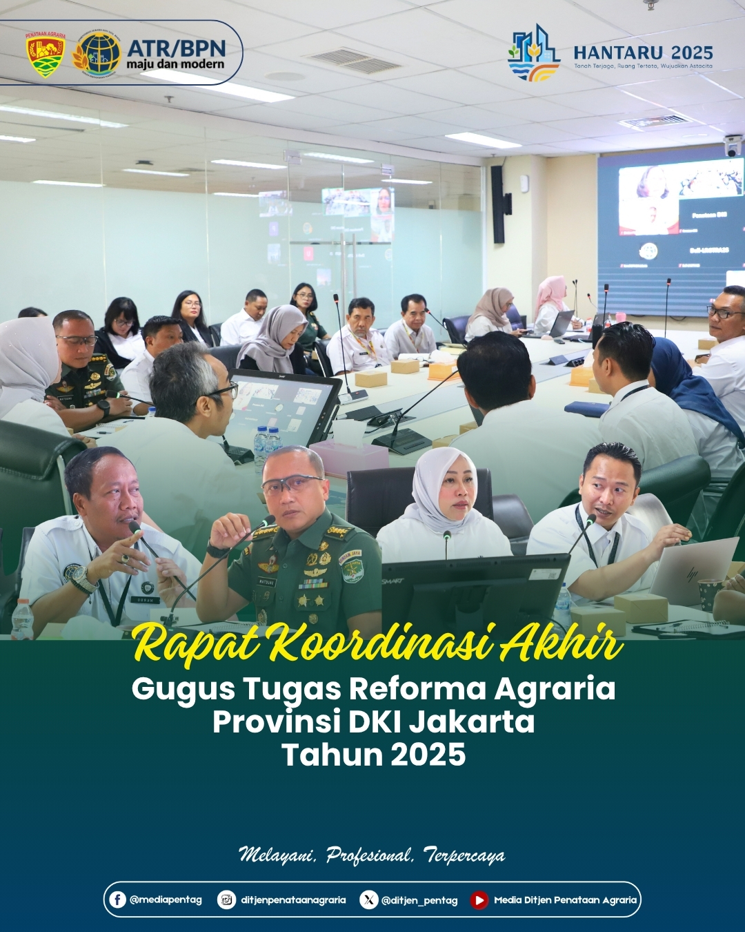 Rapat Koordinasi Akhir Gugus Tugas Reforma Agraria Provinsi DKI Jakarta Tahun 2025