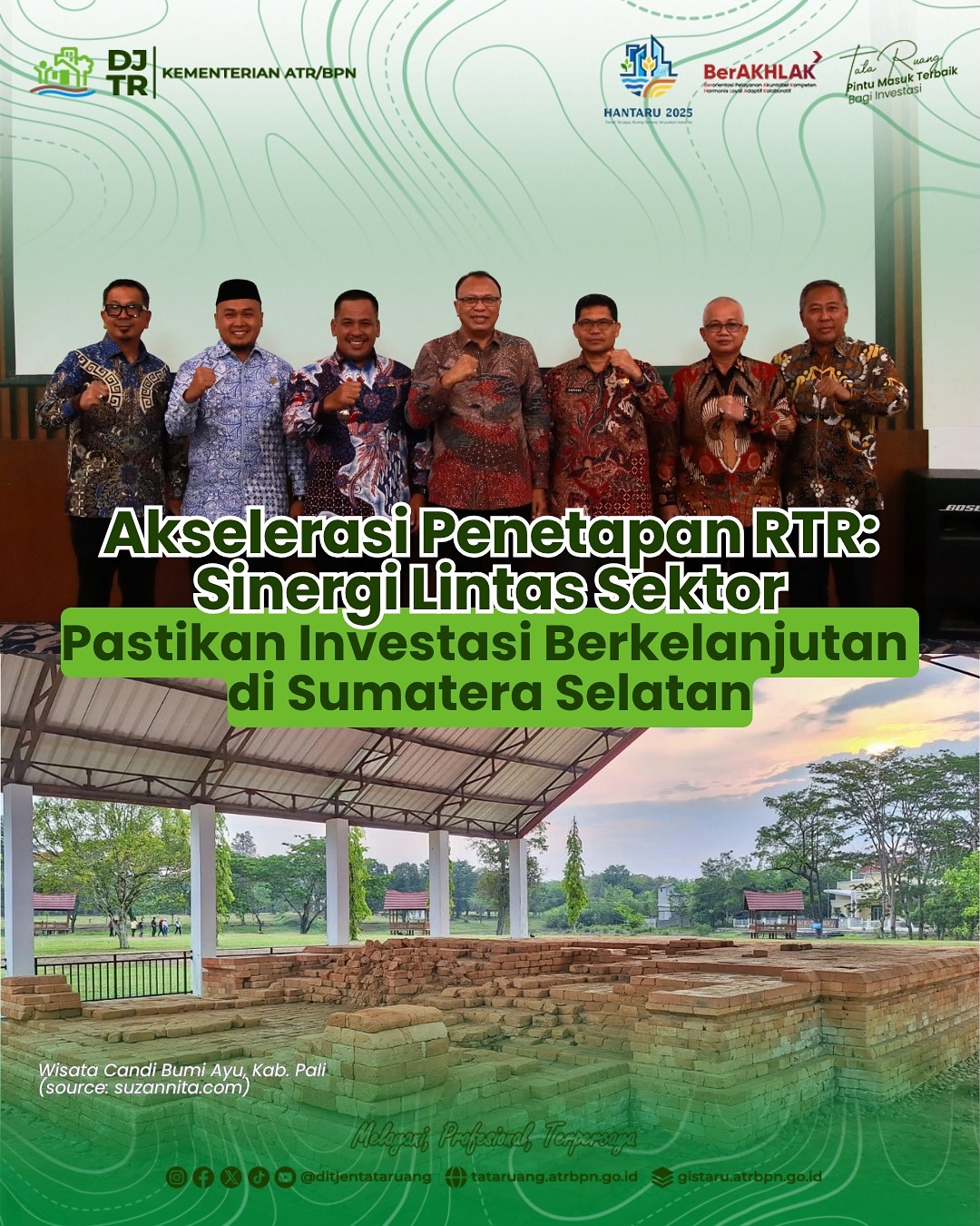 Akselerasi Penetapan RTR : Sinergi Lintas Sektor Pastikan Investasi Berkelanjutan di Sumatra Selatan