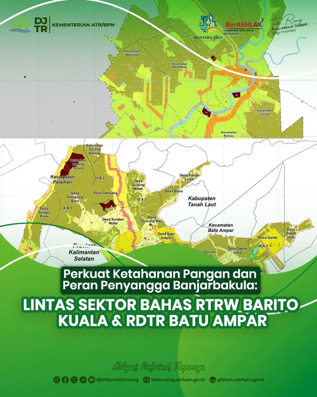 Perkuat Ketahanan Pangan dan Peran Penyangga Banjarbakula : Lintas Sektor Bahas RTRW Barito Kuala & RDTR Batu Ampar