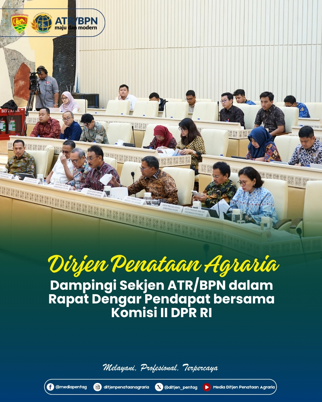 Dirjen Penataan Agraria dampingi Sekjen ATR/BPN dalam rapat dengar pendapat bersama Komisi II DPR RI