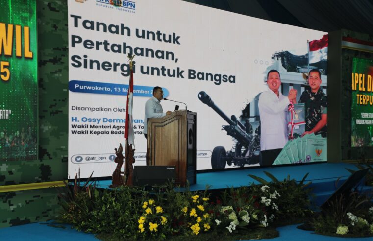 Jadi Pembicara dalam Apel Dansatkowil, Wamen Ossy Ajak TNI AD Perkuat Sinergi untuk Menjaga Tanah Negara