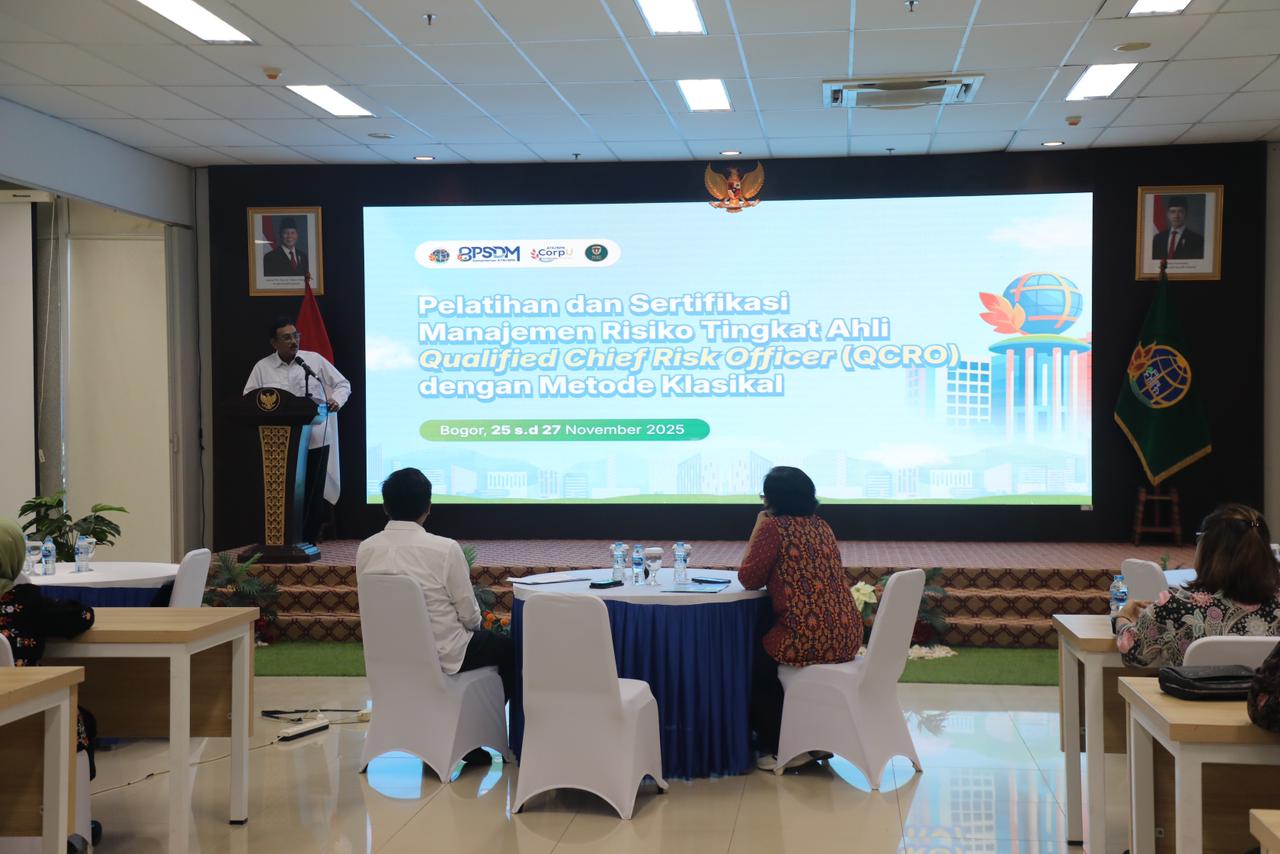 Sertifikasi Manajemen Risiko, Sekjen Kementerian ATR/BPN Tekankan Pentingnya Pengambilan Keputusan Berbasis Risiko bagi Pimpinan