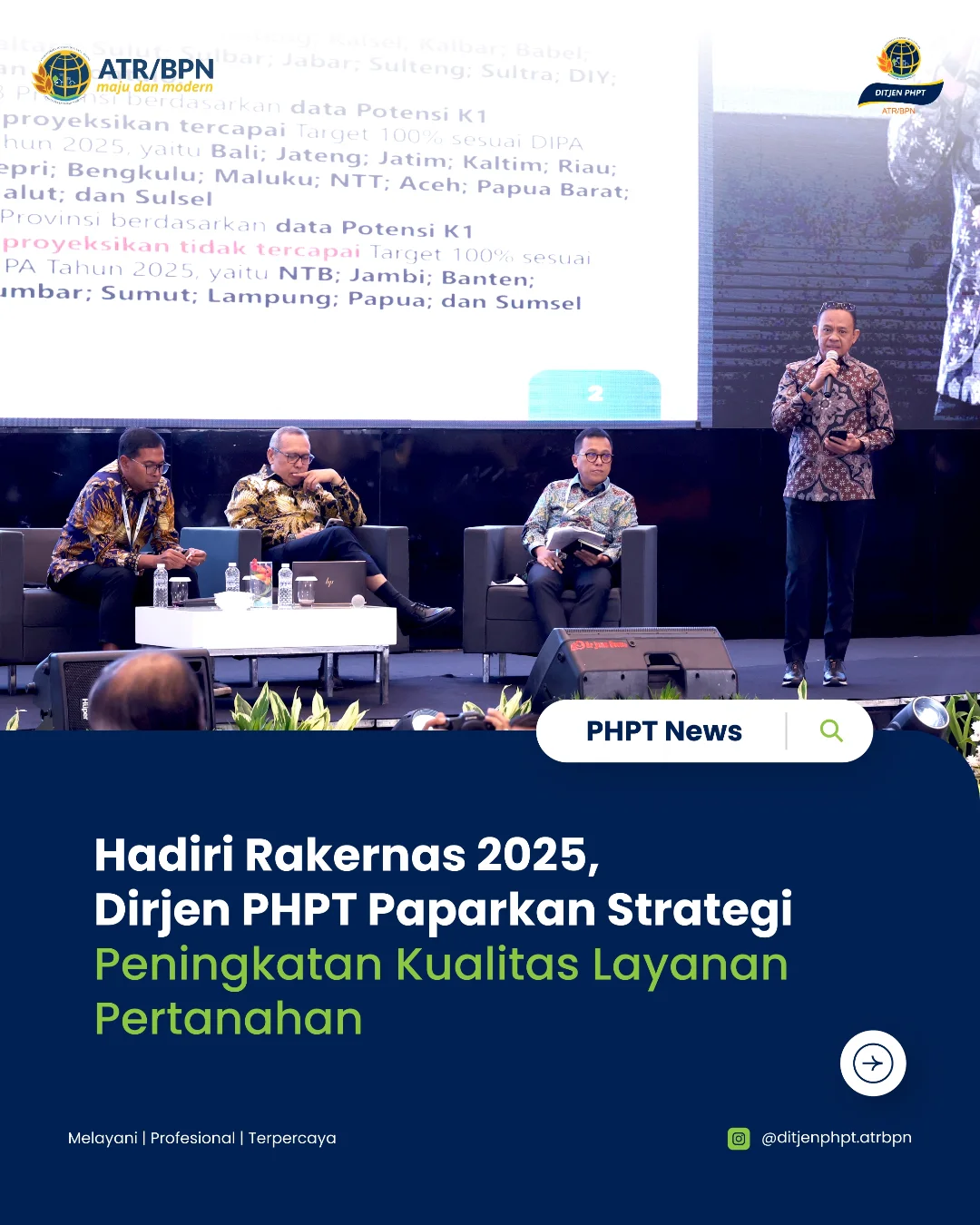 Hadiri Rakernas 2025, Dirjen PHPT paparkan strategi peningkatan kualitas layanan pertanahan