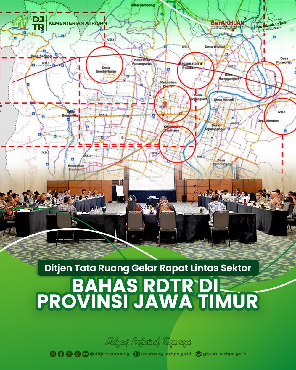 Ditjen Tata Ruang Gelar Rapat Lintas Sektor : Bahas RDTR di Provinsi Jawa Timur