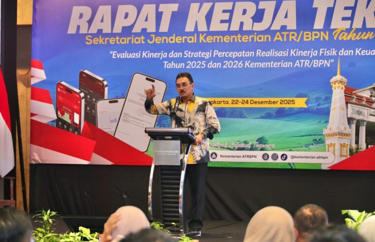 Tutup Rakernis Setjen 2025, Sekjen ATR/BPN: Tata Usaha Punya Peran Strategis Dukung Kelancaran Kerja Teknis dan Layanan Publik