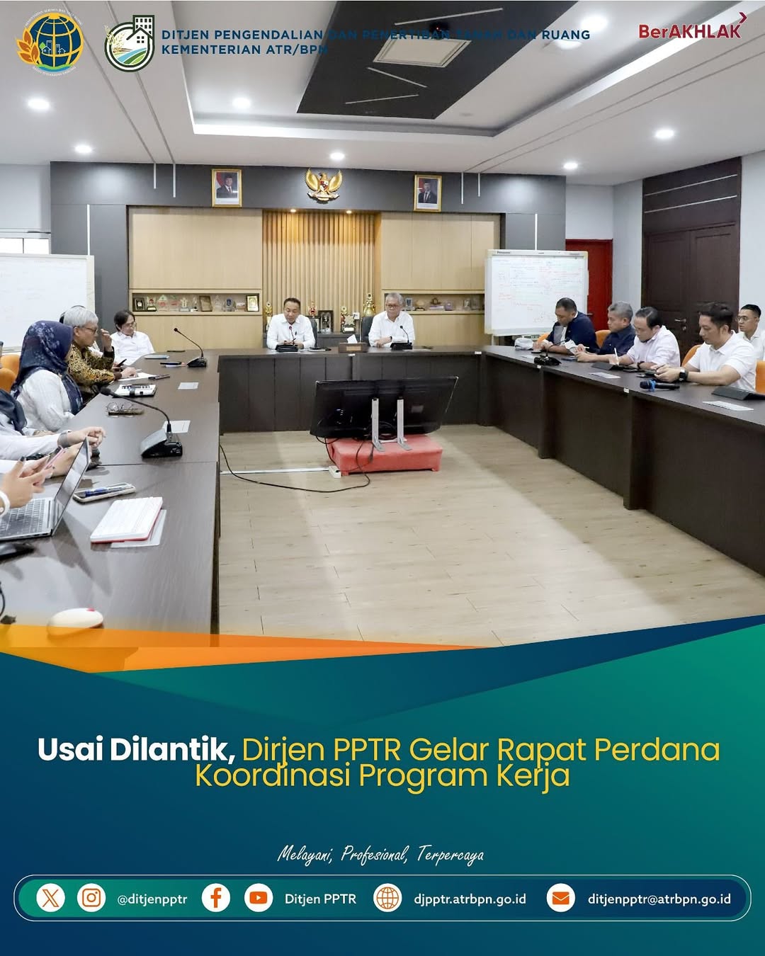 Usai Dilantik, Dirjen PPTR Gelar Rapat Perdana Koordinasi Program Kerja