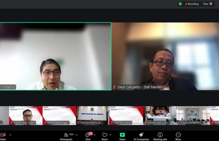 Kementerian ATR/BPN Sosialisasikan Hasil SPI KPK 2025 ke Jajaran untuk Peningkatan Kualitas Layanan dan Tata Kelola Pertanahan