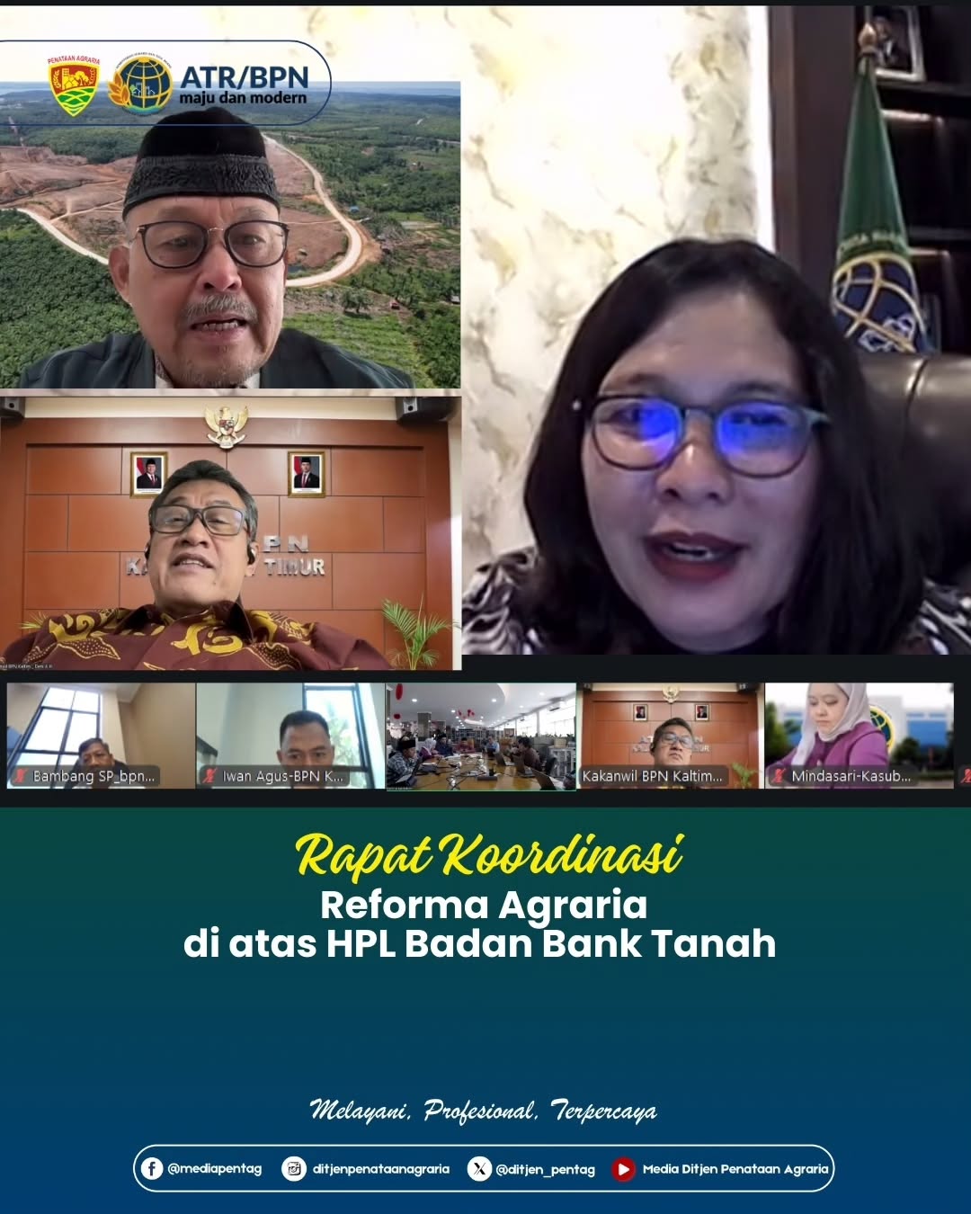 Rapat koordinasi Reforma Agraria di atas HPL Badan Bank Tanah