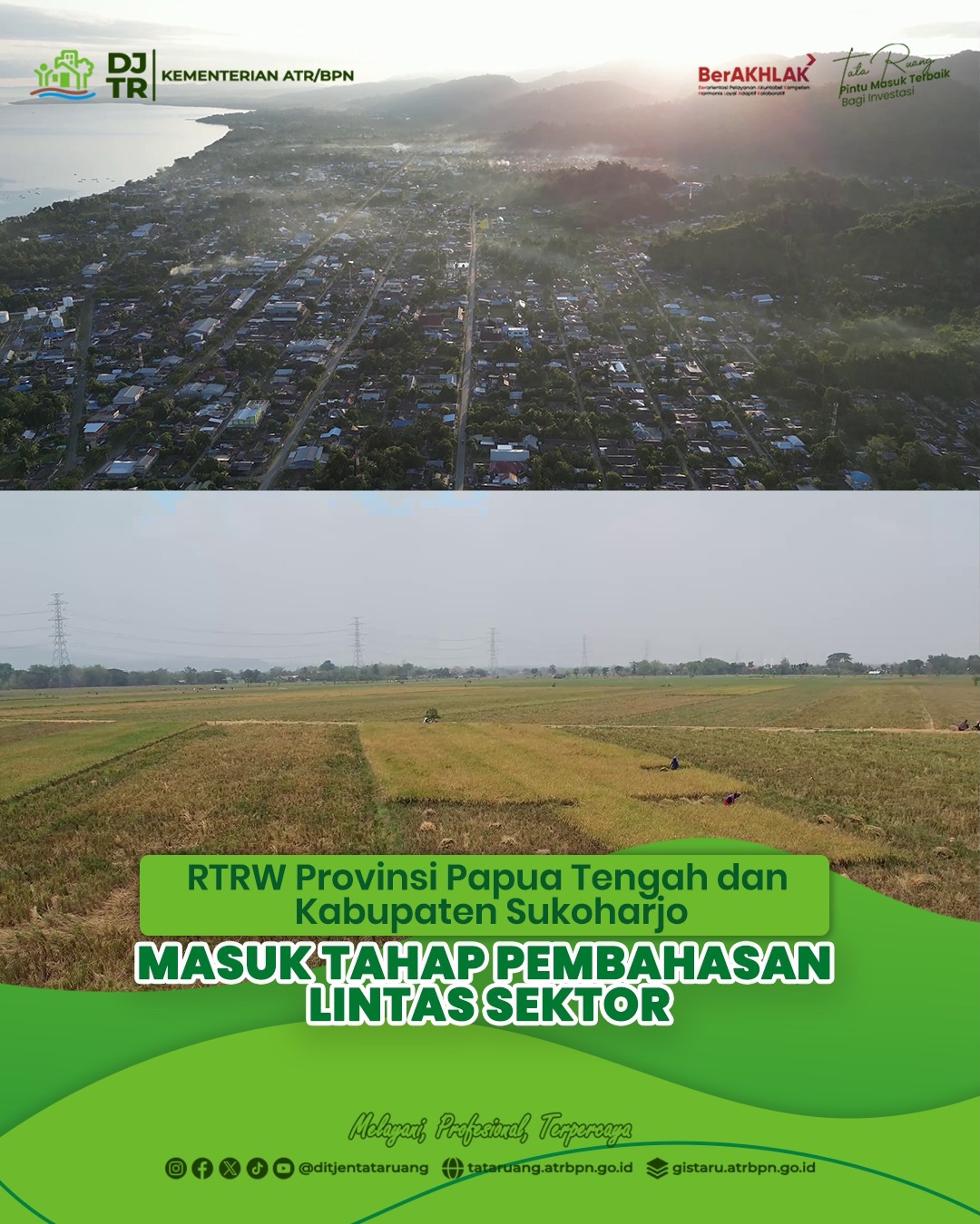 RTRW Provinsi Papua Tengah dan Kabupaten Sukoharjo masuk tahap pembahasan lintas sektor