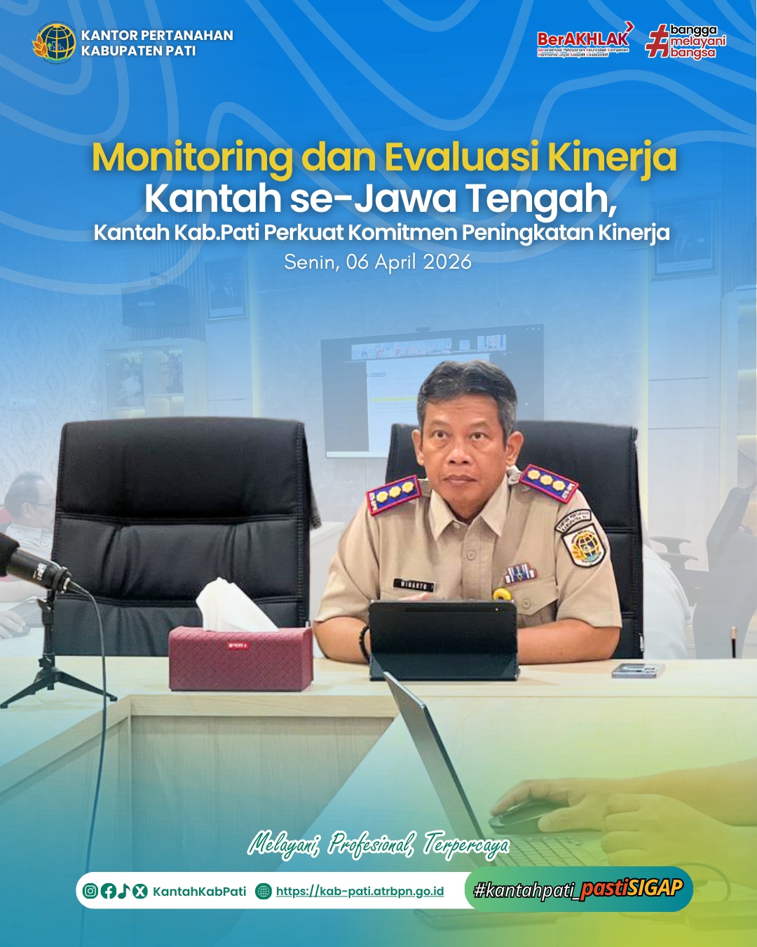Ikuti Monitoring dan Evaluasi Kinerja Kantah se-Jawa Tengah, Kantor Pertanahan Kabupaten Pati Perkuat Komitmen Peningkatan Kinerja