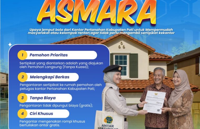 Inovasi ASMARA Kantah Pati, Solusi Cepat Antar Sertipikat Tanpa Harus ke Kantor