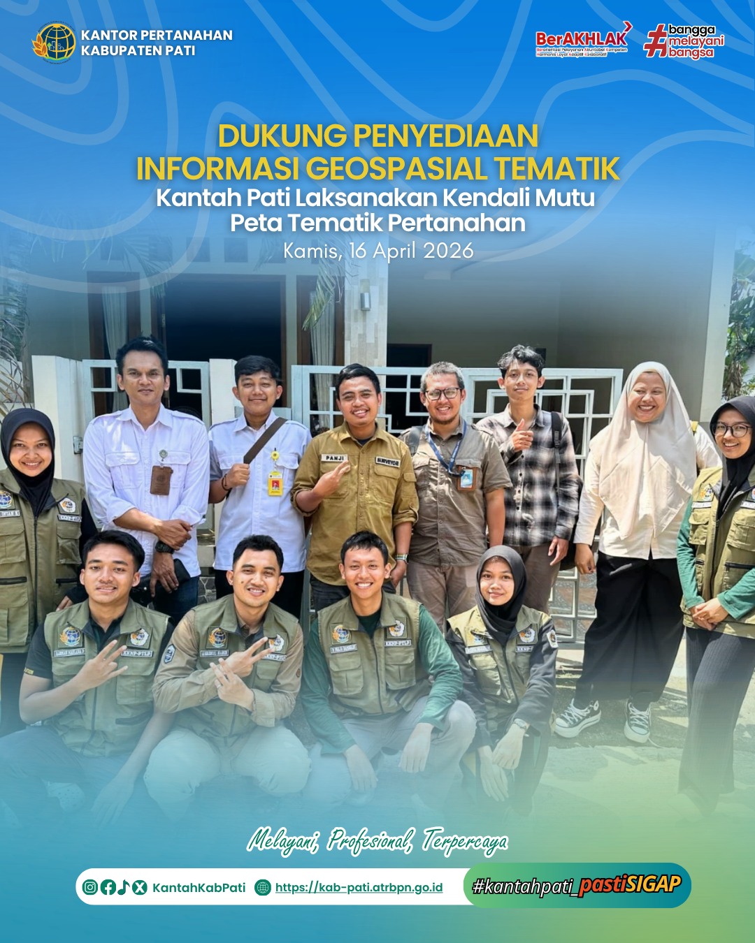 Dukung Penyediaan Informasi Geospasial Tematik, Kantah Pati Laksanakan Kendali Mutu Peta Tematik Pertanahan