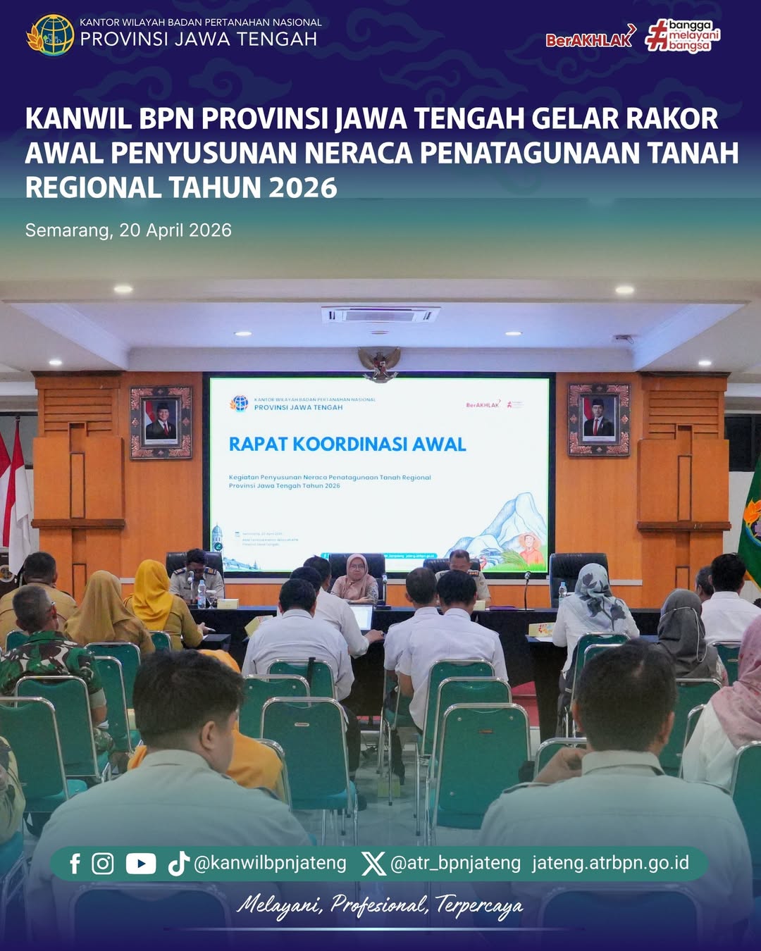 Kanwil BPN Provinsi Jawa Tengah Gelar Rakor Awal Penyusunan Neraca Penatagunaan tanah Regional Tahun 2026