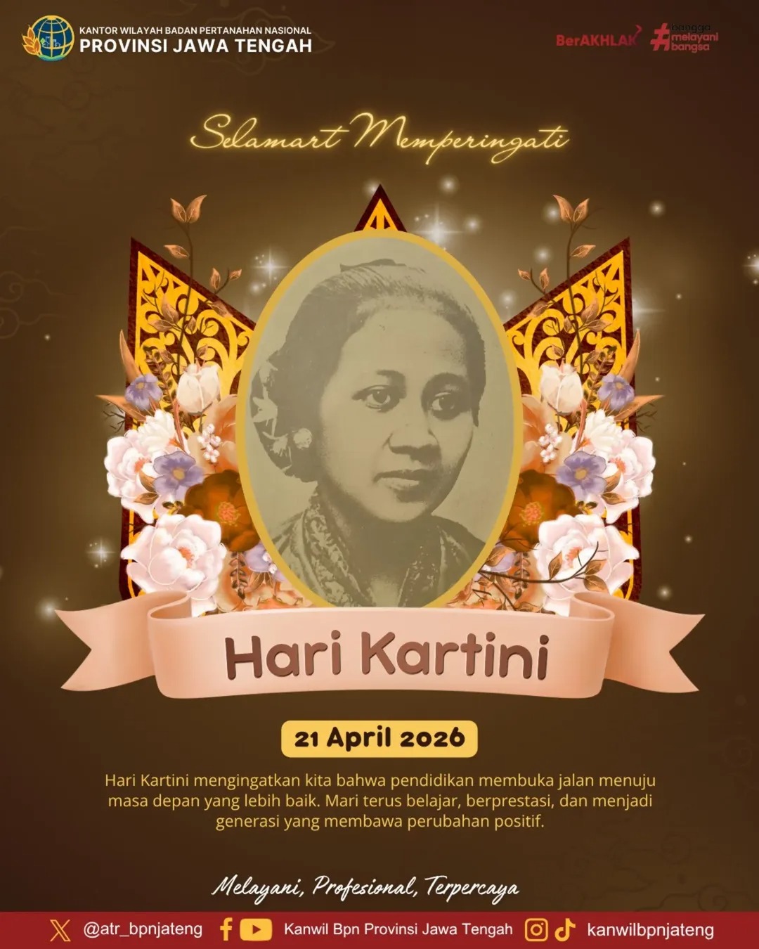 Peringatan Hari Kartini 2026, Kanwil BPN Jawa Tengah Tegaskan Komitmen Pelayanan dan Integritas