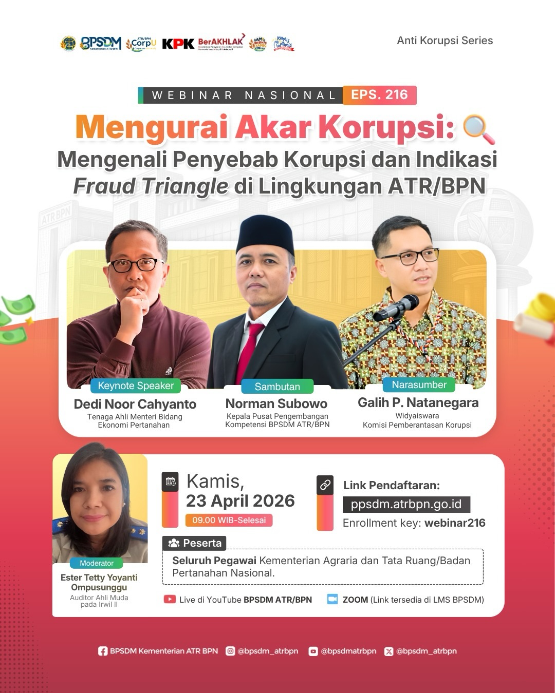 Webinar Nasional Episode 216: Mengurai Akar Korupsi di Lingkungan ATR/BPN