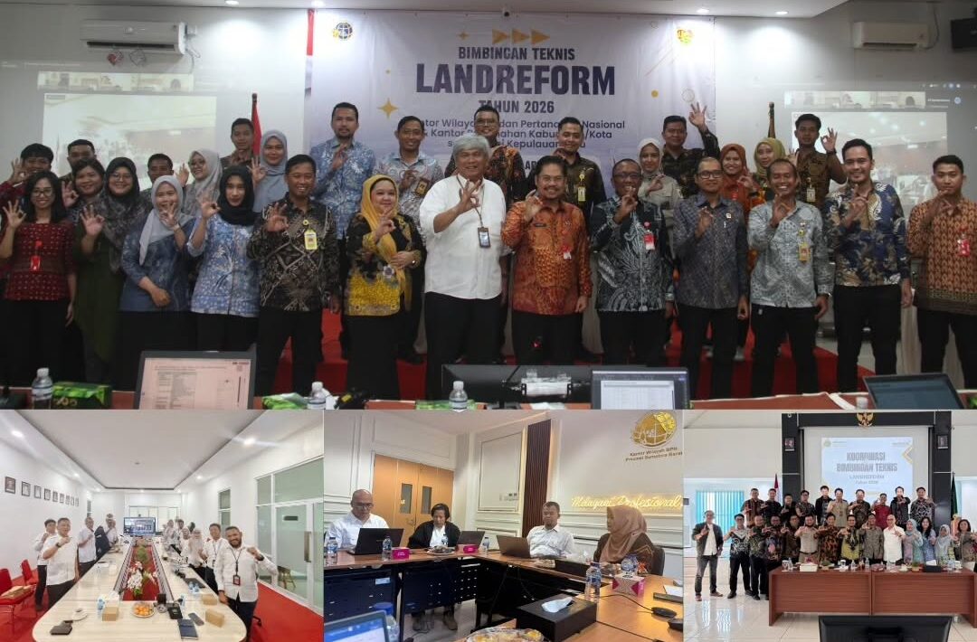 Bimbingan Teknis Kegiatan Landreform Tahun 2026 di 7 provinsi, yang diselenggarakan di Kanwil BPN Provinsi Maluku