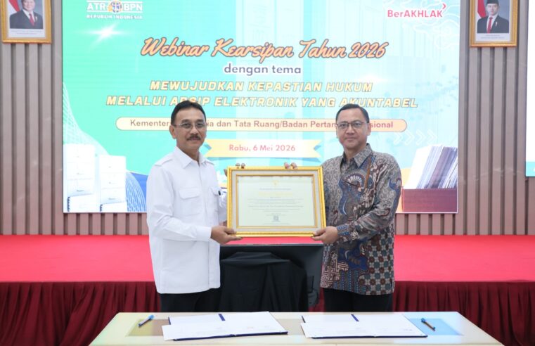 Kementerian ATR/BPN Raih Penghargaan dari ANRI atas Penyelamatan dan Pelestarian Arsip