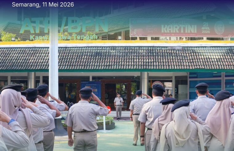 KarsonoTekankan Percepatan Redristribusi Tanah dan Penyelesaian Tunggakan pada Apel Pagi Kanwil BPN Jateng
