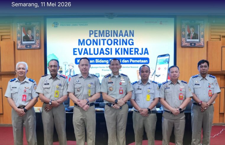 Kota Pekalongan Raih Zero Tunggakan Dalam Pembinaan, Monitoring dan Evaluasi Bidang Survei dan Pemetaan Kanwil BPN Jateng