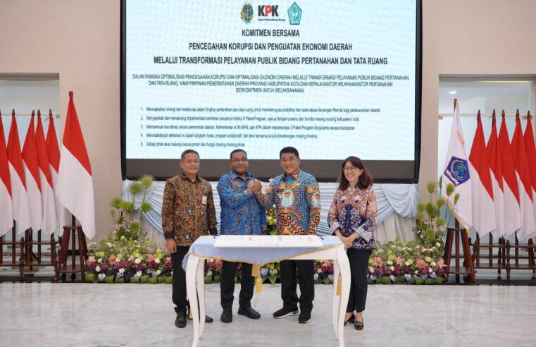 Kementerian ATR/BPN dan KPK Jadikan Sulut Lokasi Percontohan Transformasi Pelayanan Publik di Bidang Pertanahan
