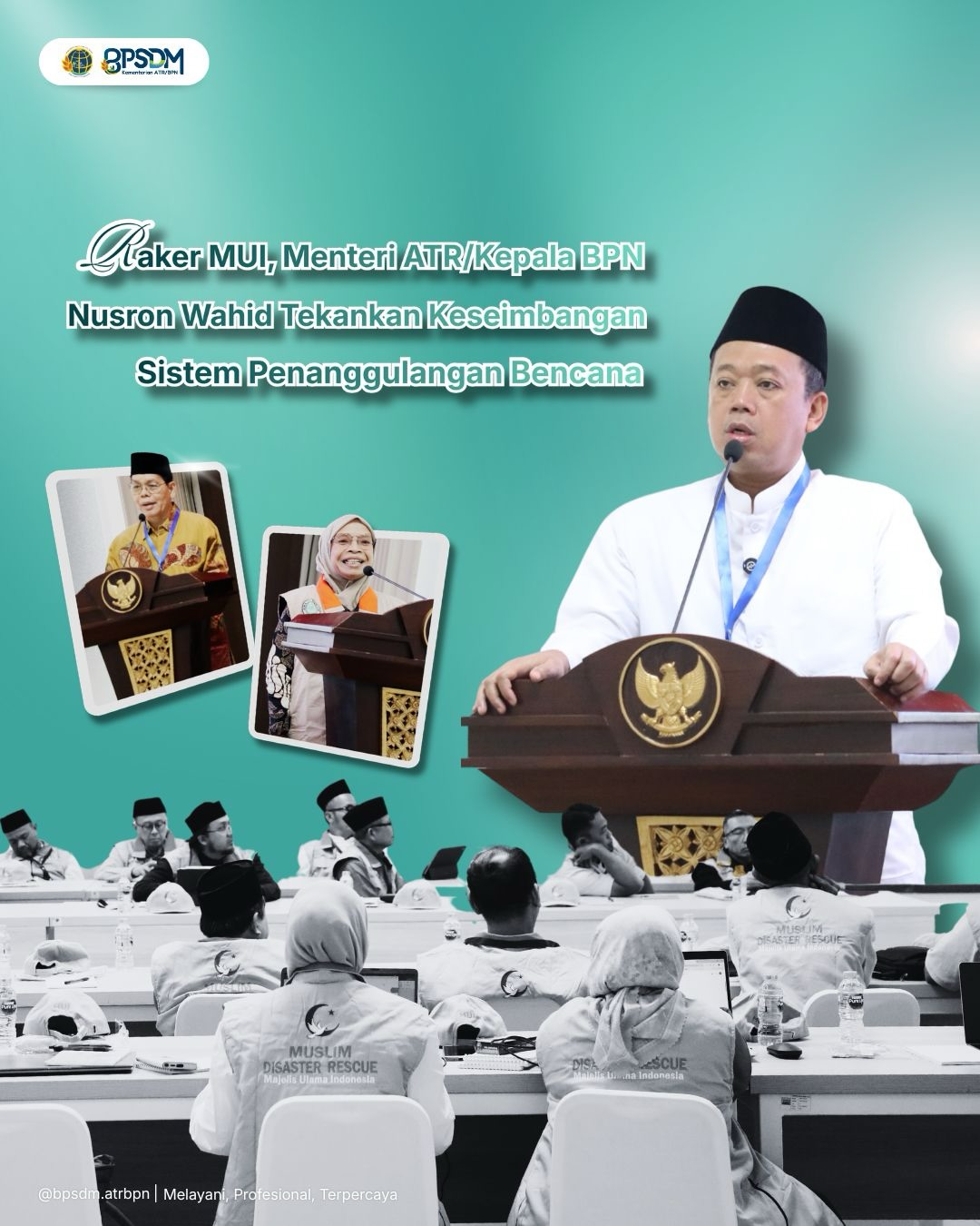 Menteri Agraria dan Tata Ruang/Kepala BPN, Nusron Wahid, menegaskan pentingnya keseimbangan antara perencanaan, implementasi, pendanaan, dan penguatan SDM