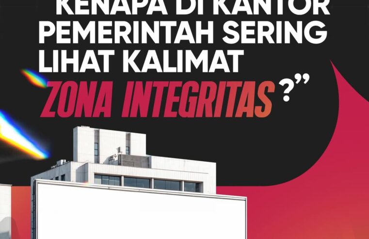 Hai #SaJend apakah kamu pernah bertanya, kenapa di kantor pemerintah sering terlihat tulisan “Zona Integritas”? 🤔