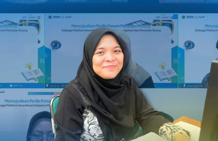Staff Subbagian Tata Usaha Kantor Pertanahan Kabupaten Pati Ikuti Webinar Nasional Penataan Ruang