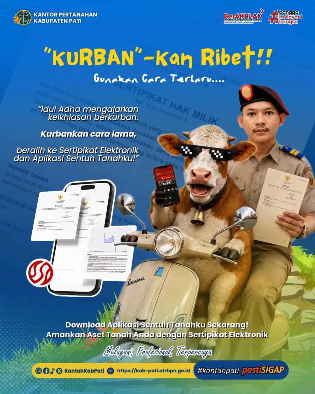 🐄🛵 Kurban nggak harus ribet, urusan sertipikat juga jangan sampai bikin repot!