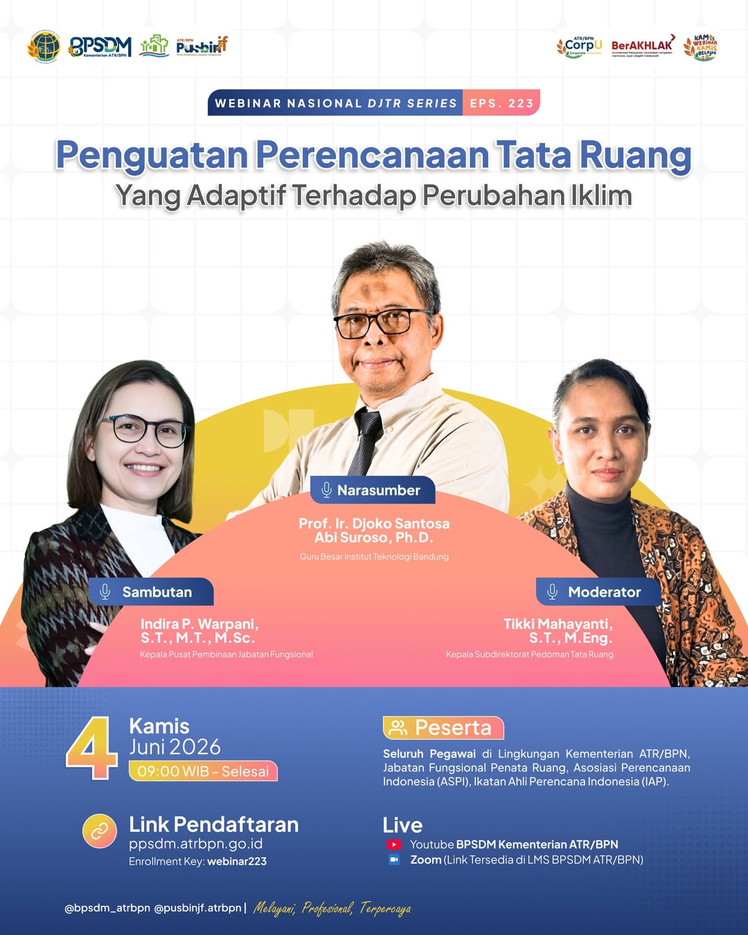 Perubahan iklim bukan lagi isu masa depan. Dampaknya sudah kita rasakan hari ini, mulai dari meningkatnya risiko banjir, kekeringan, hingga berbagai tekanan terhadap ruang hidup dan pembangunan.