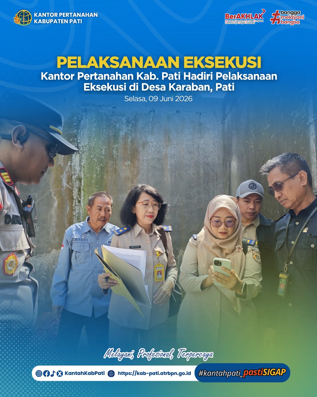 Kantor Pertanahan Kabupaten Pati Hadiri Pelaksanaan Eksekusi di Desa Karaban