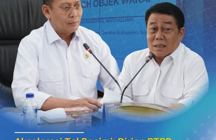 Dalam upaya mengakselerasi percepatan Pembangunan Proyek Strategis Nasional (PSN), Direktur Jenderal Pengadaan Tanah dan Pengembangan Pertanahan (Ditjen PTPP) menyelenggarakan Rapat Koordinasi terkait penyelesaian ganti rugi tanah wakaf pada proyek Jalan Tol Ciawi-Sukabumi.
